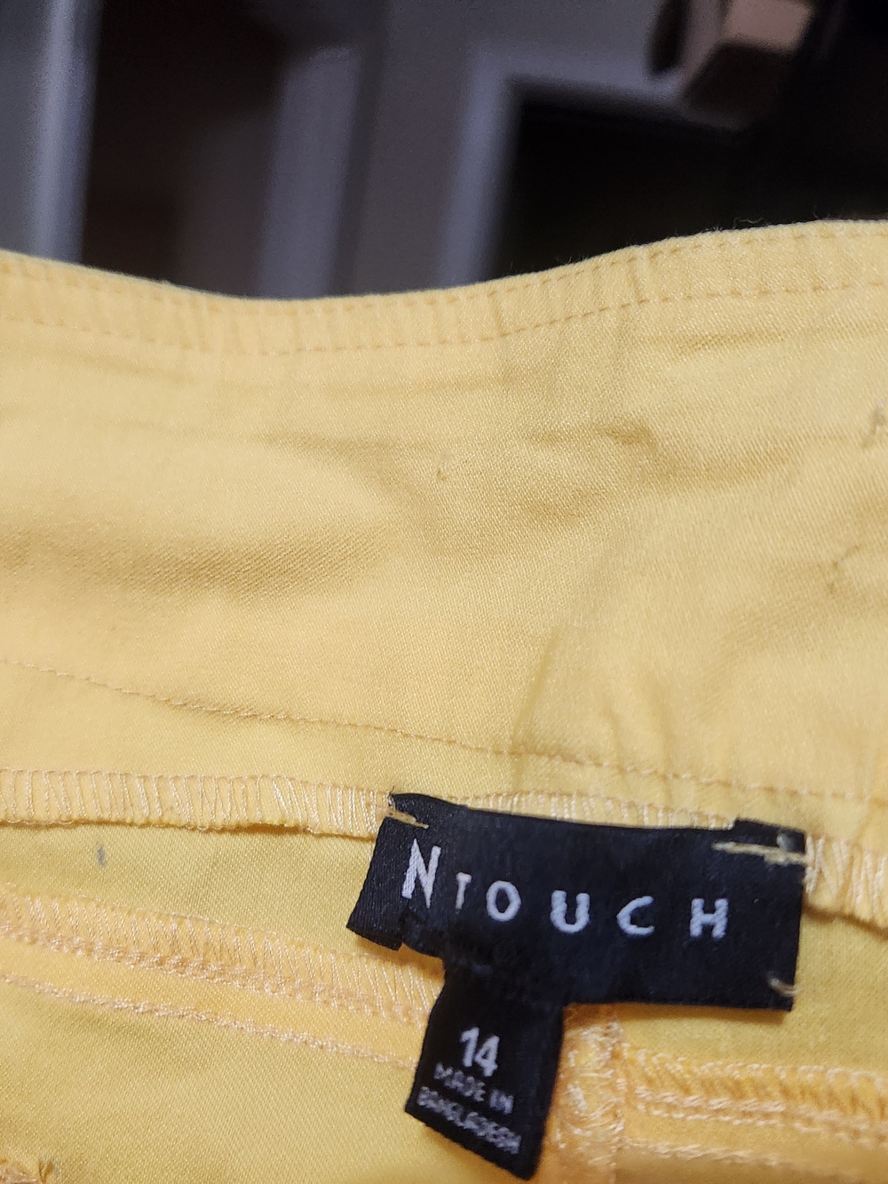 Ntouch Women's Yellow Capri Pants